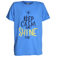 blue keep calm and shine on t shirt 