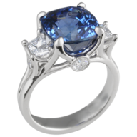 blue silver ring