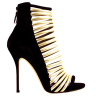 dsw black gold heel 