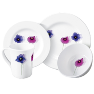 flowers white plate 