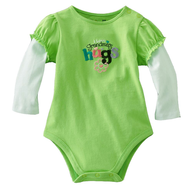 baby neon green shirt 