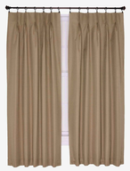 beige drapes
