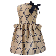 childrens beige navy dress