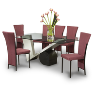 glass top dining set