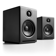 hi fi black speakers