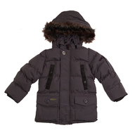 kids black stadium coat 