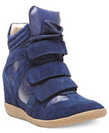 navy sneaker wedges 