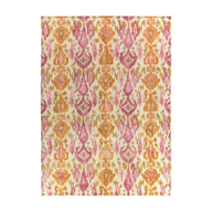 pink orange square rug