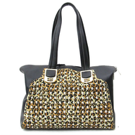 print studs handbag 