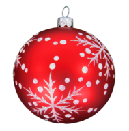 red white christmas ball