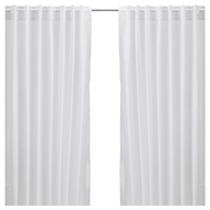 white curtains