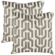 white silver decorative pillows 