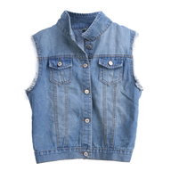 womens jean vest